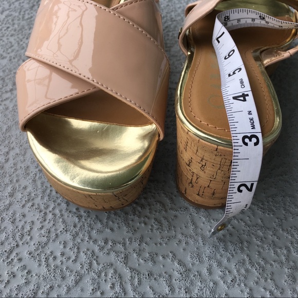 Sam & Libby Pink Wedge Sandals Size 8 - Picture 6 of 8